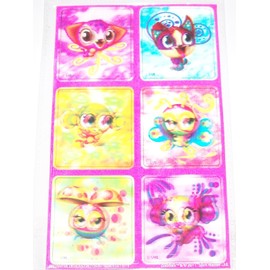 Zoobles Stickers ~ Set of (6) 3D Stickers