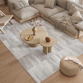 Candockway Carpet Tiles Peel and Stick, Squares Anti-Slip Carpet Floor Tile 12 Pcs 15.75'' x 15.75'', 0.38'' Thick Soft Padded Carpet Tiles, Reusable Waterproof Carpet for Living Room Bedroom