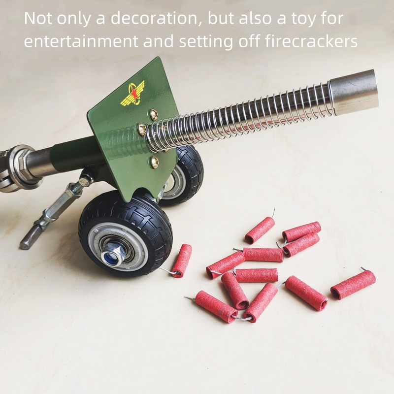 DSQSTMR Firecracker Cannon Mini That Shoots Fire Crackers Firework Cannon