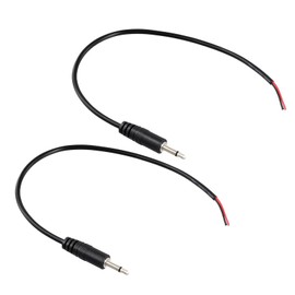 Annlpoy 2pcs 3.5mm Male to Bare Cable End, 25cm TS 2 Pin Mono Plug, Jack Plug 3.5, for Audio Cable Repairs, Compatible with Speakers, PA Horns and Amateur Radios