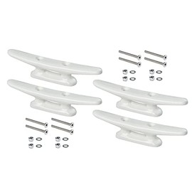 New Marine 4 Nylon Clamps in Black or White, Various Sizes, Includes V4A Screws (White, 125mm)