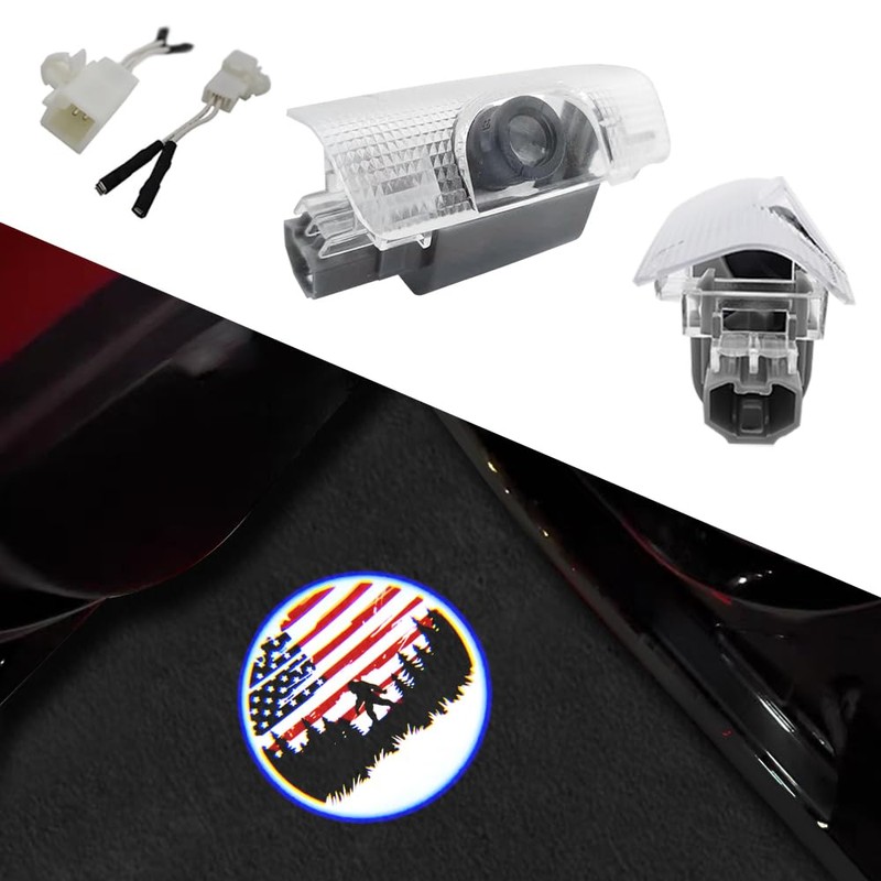 2 PCS Car Door Logo Lights Compatible for 4Runner Tundra