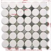 Stone Center Online T93B2XP Thassos White Marble Round Mosaic Tile