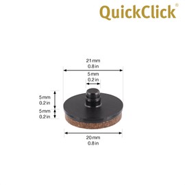 Wagner QuickClick® Felt Gliders, Furniture Glides, Chair Glides, Set of 8 Replacement Glides, Interchangeable, Special Felt SYNO – Diameter 20 mm for Smart Base – Made in Germany – 15788700