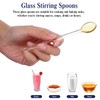 Glass Stirring Spoons Long Handle, 6-Pack Heat-Resistant Coffee Spoon for