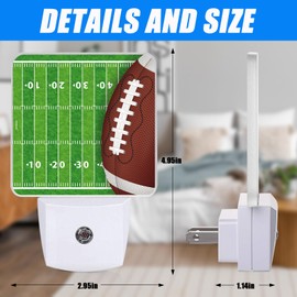 EMXION American Football Night Light,Ball Nightlight Plug into Wall,LED Lamp，Suitable for Bedrooms,Kitchens,Toilets,Etc.Auto Sensor Dusk to Dawn,Energy-Saving