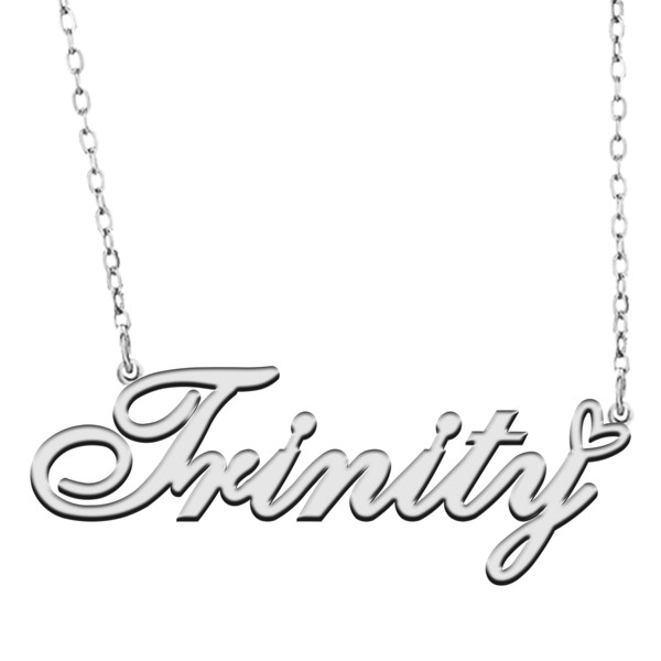 A168A Trinity Custom Name Necklace Customized Personalized Plated Name Necklace