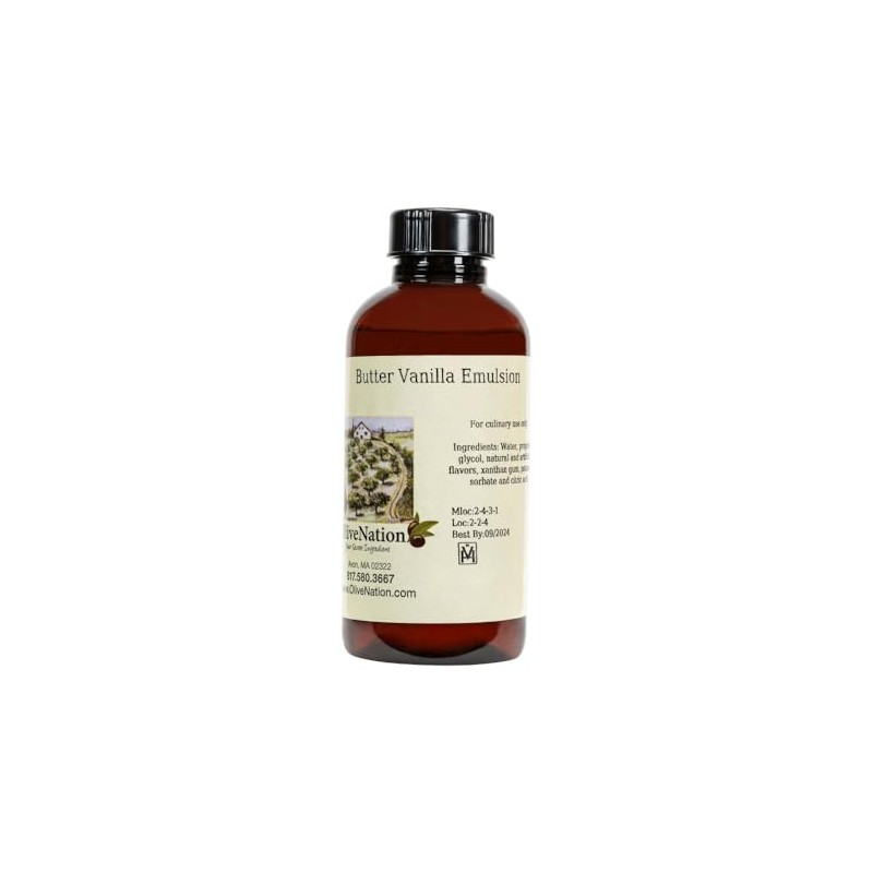 Butter Vanilla Baking Emulsion - Water Soluble Flavoring - Kosher