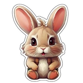 3pcs Cute Rabbit Stickers 3in for Water Bottles, Waterproof Stickers for Skateboards Laptops, Phones Luggage Bicycles, Stickers for Kids Adults, Water Bottles. (Rabbit 1)