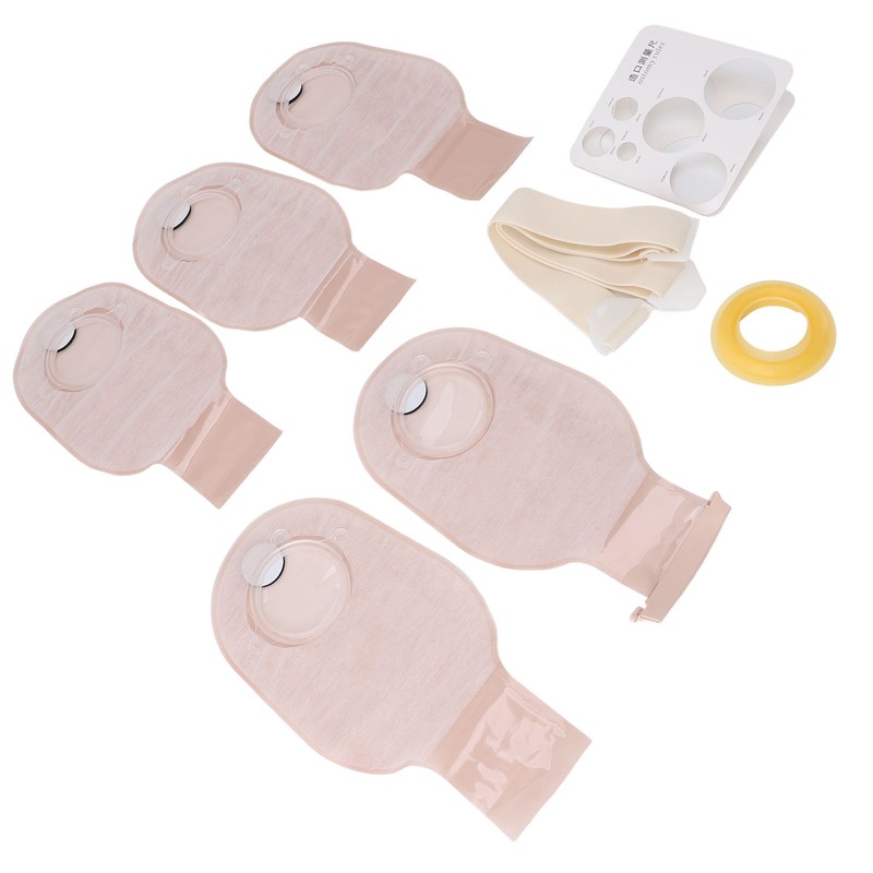 5PCS Colostomy Bags PE Leakproof Ostomy Pouch Ostomy Supplies for