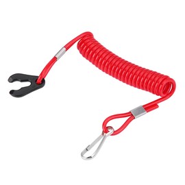 Flame Break Out Rope for Marine Engines, Outboard Engine Shutdown Switch, Outboard Ignition, Emergency Shut-Off Switch, Key Rope Clamp, Applicable to All Series of Rope Clip Hooks, Motor Shutdown