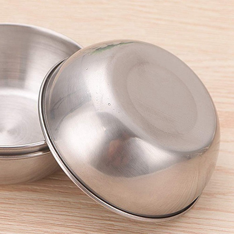 16Pcs Stainless Steel Sauce Dishes Round Seasoning Dishes Sushi Dipping