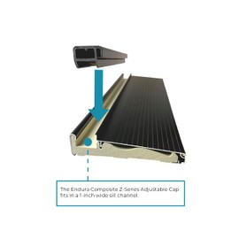 Endura Composite Exterior Door Z-Series Adjustable Threshold Cap (Dark Walnut)