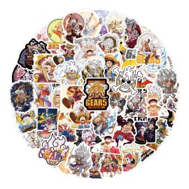 Café Aesthetic Cute Luffy Gear 5 One Piece 50 Calcomanias Stickers Contra Agua