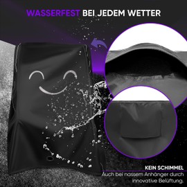 Isibell Cover for Bicycle Trailer, Lockable, Universal, Reflective, 2 Seater, Bicycle Trailer Cover Accessories