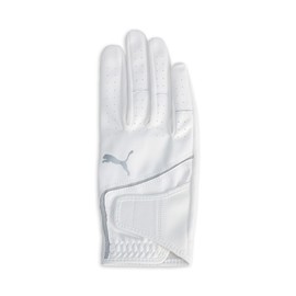 PUMA Golf Gloves Golf Super Leather Touch Gloves (Right Hand) Bright White/Slate Sky 21, bright white/slate sky