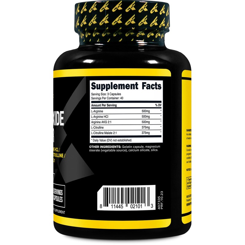 Primaforce Nitric Oxide Booster (2,250mg, 120 Capsules) - 40 Servings