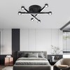 WELAKI LED Mount Ceiling Light, 30W Black Modern Close to