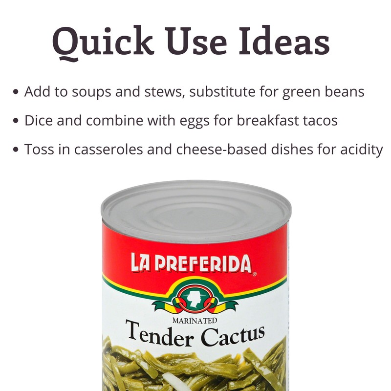 La Preferida Tender Cactus - Nopalitos Tiernos, 28 oz (Pack