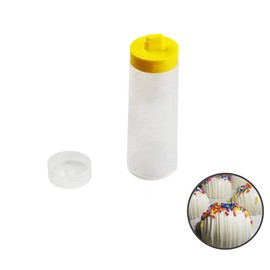 Drizzle Bottle for Hot Chocolate Bombs - Condiment Dispenser & Kitchen Squeeze Bottle - Sauce, Frosting, Simple Syrup, Icing & Candy Melts - 4 Holes with Lid, Includes Chocolate Glaze Recipe