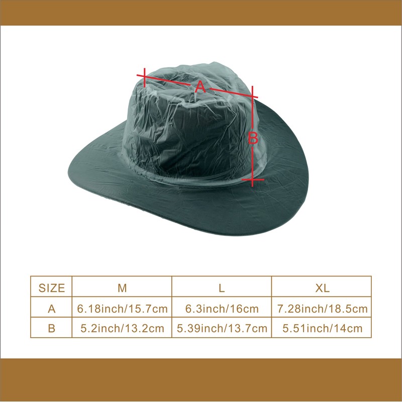 HAIBEIR Hat Rain Cover Hat Protector PVC 2 Pieces Clear