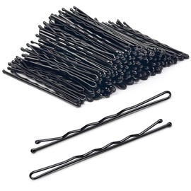 100 Pcs 2.2 inch Black Bobby Pins with Store Box Medium Sized Wavy Hair Pins Suitable for all Hairstyles Strong Grip and Pain free Pins for Girls Women