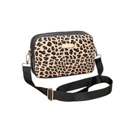 SOLY HUX Women's Leopard Elegant Vintage Shoulder Crossbody Bags Zipper Square Mini Clutch Purses Brown One Size