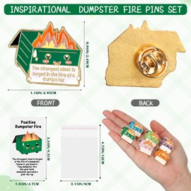 Arrowbash 48 Sets Employee Teacher Appreciation Gifts Funny Adult Pins with Positive Inspirational Cards for Coworkers Nurse (Multiple Colors)