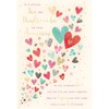 Son and Daughter-in-Law Anniversary Card - Floral Love Hearts Design