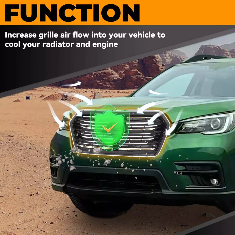 YLT Auto Glossy Black Front Bumper Upper Grille For 2019