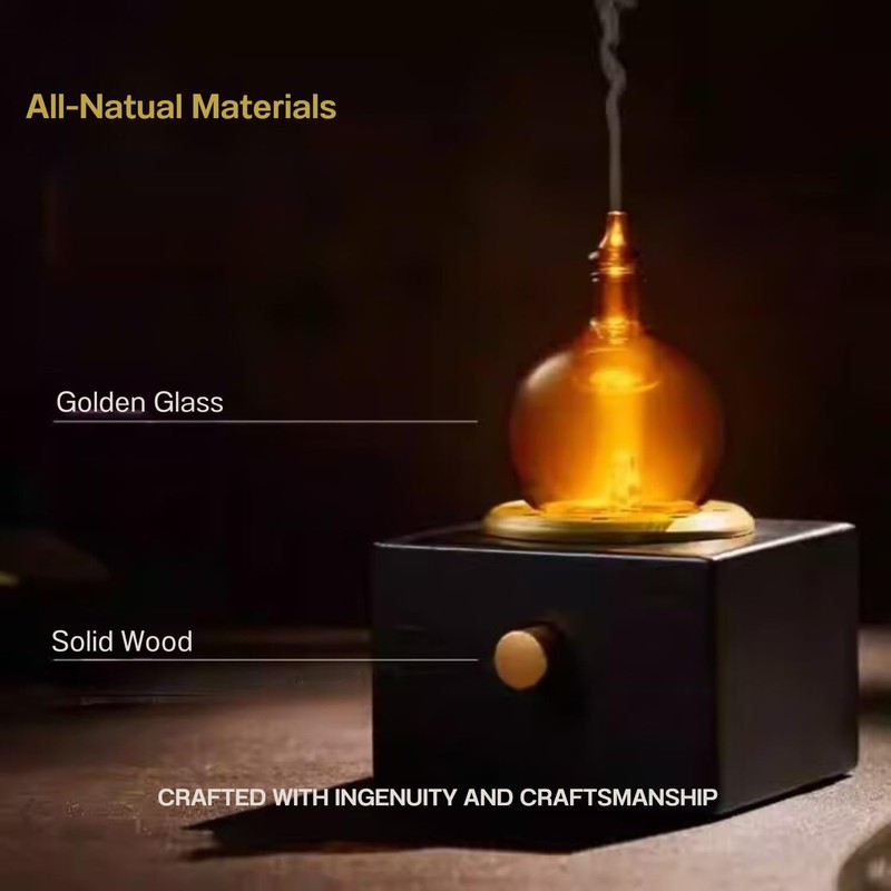 USMLMOOT Cordless Aroma Oil Nebulizer - Waterless Diffuser for Essential