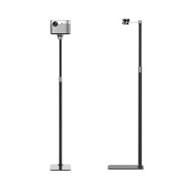 Projector Floor Stand with Adjustable Height 29.9 - 52.7 inch, Carbon Alloy Steel Material, Stand with 360 Rotatable, Mount for Outdoor/Indoor/Home/Office - Black