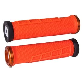 ODI MTB Grips Elite Flow Lock On 2.1 Orange, 130 mm Orange Clamping Rings, D33EFO-O, Orange, 130 mm, D33EFO-O