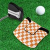 Checkered Plaid Orange Print Putter Cover PU Leather Magnetic Blade