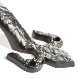 Hammer and Tongs - Rustic Fleur De Lis Door Handle - H200mm - Black - Pack of 4