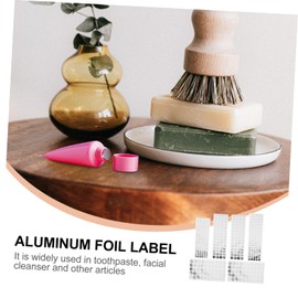 NUOBESTY 2sets Foil Film Stickers No Seal Machine Needed Cosmetics Sealing Stickers Pack 6sheets*2