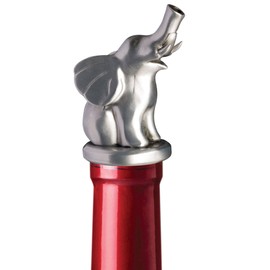 Chris's Stuff Stainless Steel Elephant Wine Aerator Pourer - Deluxe Decanter Spout for Robust Red and White Wine - Pour Amore Bottle Pourer/Stopper & Air Diffuser by Chris's Stuff
