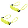 2Pcs 1.5m Yellow Motorcycle Disc Lock Reminder Cable Lock Security
