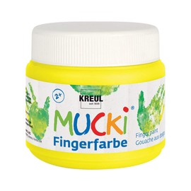 Kreul Mucki Luminous Water-Based Finger Paint, Paraben-Free, Gluten-Free, Lactose-Free and Vegan, Washable, Can be Painted with a Brush, Sponge, Spatula and Fingers