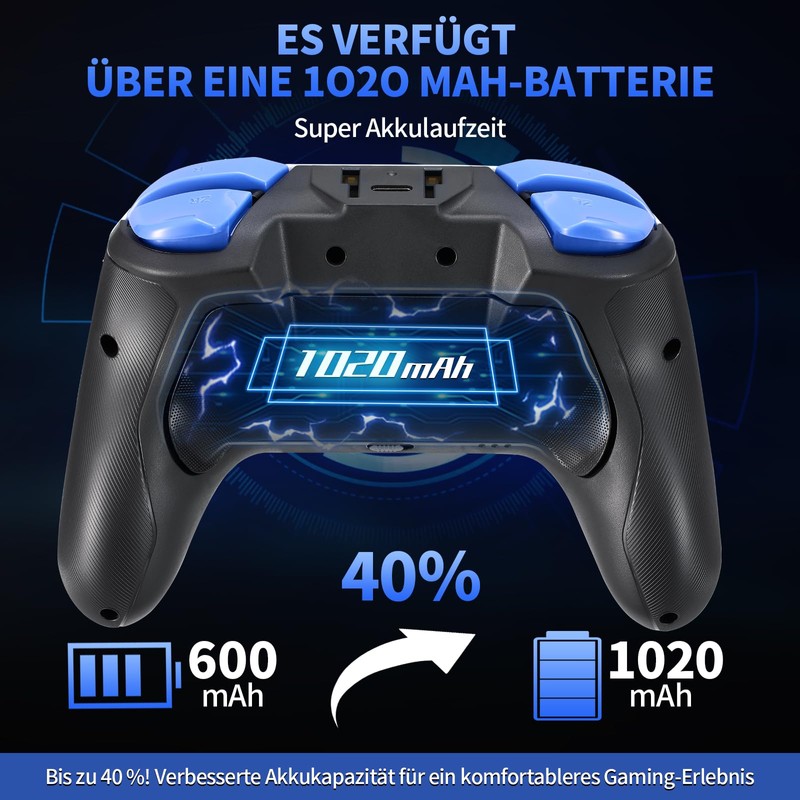 NBCP Wireless Controller für Switch/Lite/OLED-Controller, Switch Controller mit Mouse-Touch auf