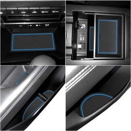 Auovo Anti Dust Mats for Mazda CX-5 CX5 2017-2019 Custom Fit Door Compartment Cup Holder Center Console Liners Interior Accessories(18pcs/Set) (Blue)