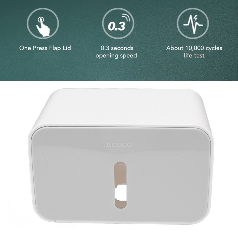 Toilet Paper Roll Box Cover Waterproof Punch Free Prevent Corrosion