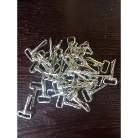 Unbranded 20 - 3/4" Small spring snap hook nickle plated