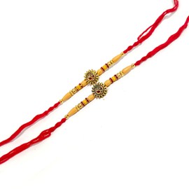 Set Of 2 Rakhi Handmade Rakhi Bracelet Designer Rakhi for Brother Multi Design Beads Rakhi Bracelet Multi Design And Assorted Color