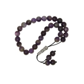W41 Loose String Greek Komboloi Prayer Beads Worry Beads 10mm Amethyst Gemstone Handmade Design by Jeannieparnell