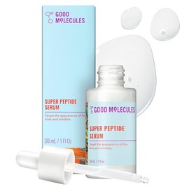 Good Molecules Super Peptide Serum 30ml/1oz - Anti-aging Facial Serum with Peptides and Copper Tripeptides to Brighten, Plump, Firm, Minimize Fine Lines, Wrinkles - Water-Based Skin Care For Face