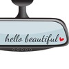 4 x Hello Beautiful Rearview Mirror Decal,Car Decal For Women,Rear