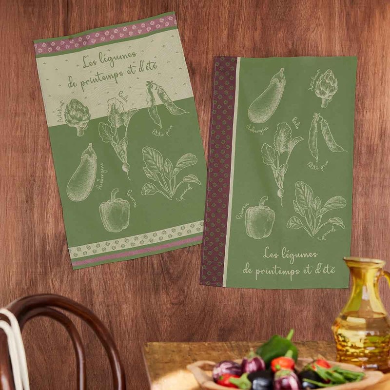 Coucke Printed Cotton Tea Towel, 50 x 75 cm, Spring