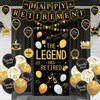 Roetyce Retirement Party Decorations for Men Women, Black Gold Happy