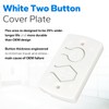 White Two Button Cover Plate with Garage Door Wire 35265B,